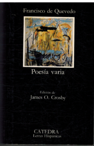 Portada POESIA VARIA - FRANCISCO DE QUEVEDO - CATEDRA