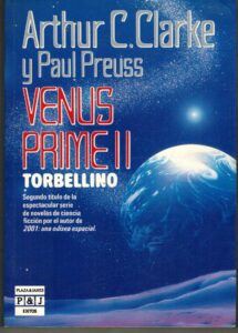 Portada VENUS PRIME II TORBELLINO - ARTHUR C. CLARKE - PLAZA Y JANES