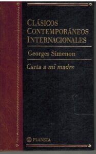 Portada CARTA A MI MADRE - GEORGES SIMENON - PLANETA