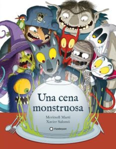 Portada UNA CENA MONSTRUOSA - MERITXELL MARTÍ - FLAMBOYANT