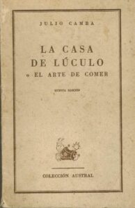 Portada LA CASA DE LUCULO O EL ARTE DE COMER - JULIO CAMBA - ESPASA CALPE