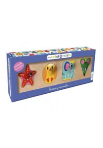Portada MI PUZZLE MADERA FORMAS,ANIMALES -  - AUZOU