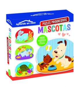Portada PUZLES PROGRESIVOS- MASCOTAS - AA.VV - SALDAÑA