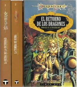Portada EL RETORNO DE LOS DRAGONES / LA TUMBA DE HUMA / LA REINA DE LA OSCURIDAD - MARGARET WEIS / TRACY HICKMAN - TIMUN MAS
