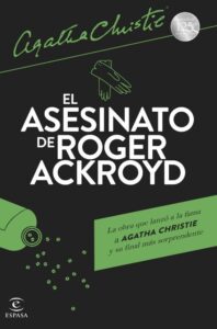 Portada EL ASESINATO DE ROGER ACKROYD - AGATHA CHRISTIE - ESPASA