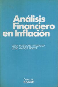 Portada ANALISIS FINANCIERO EN INFLACION - JOAN MASSONS I RABASSA / JOSE GARCIA NEBOT - HISPANO EUROPEA