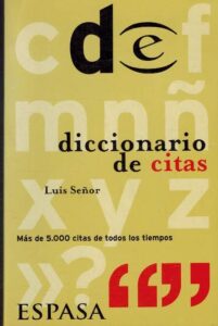 Portada DICCIONARIO DE CITAS - LUIS SEÑOR - ESPASA CALPE