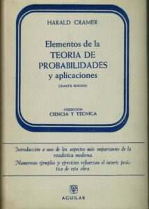 Portada ELEMENTOS DE LA TEORIA DE PROBABILIDADES Y APLICACIONES - HARALD CRAMER - AGUILAR