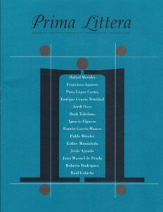 Portada PRIMA LITTERA. REVISTA DE CREACION LITERARIA 11 OTOÑO / INVIERNO 2002 - VVAA -