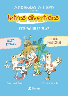 Portada APRENDO A LEER CON LAS LETRAS DIVERTIDAS, 2. PERDIDAS EN LA SELVA - PILAR LÓPEZ ÁVILA - BRUÑO